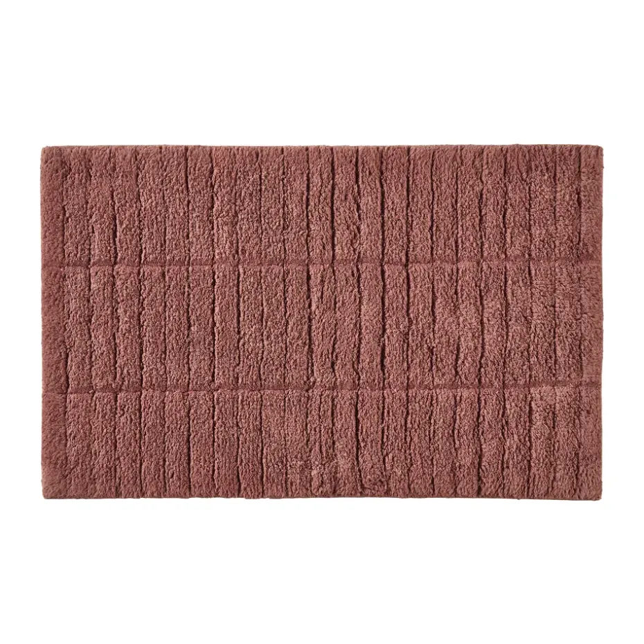 Tapis de salle de bain Tiles, Rouge pêche