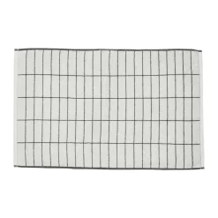 Tapis de salle de bain Tile Stone 50x80 cm, Noir-blanc cassé