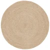 Tapis Ella Ø125cm, Blanc-Nature