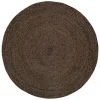 Tapis Ella Ø125cm, Noir-Nature