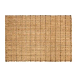 Tapis en jute à carreaux Freja 160x230 cm, Natural-dark grey