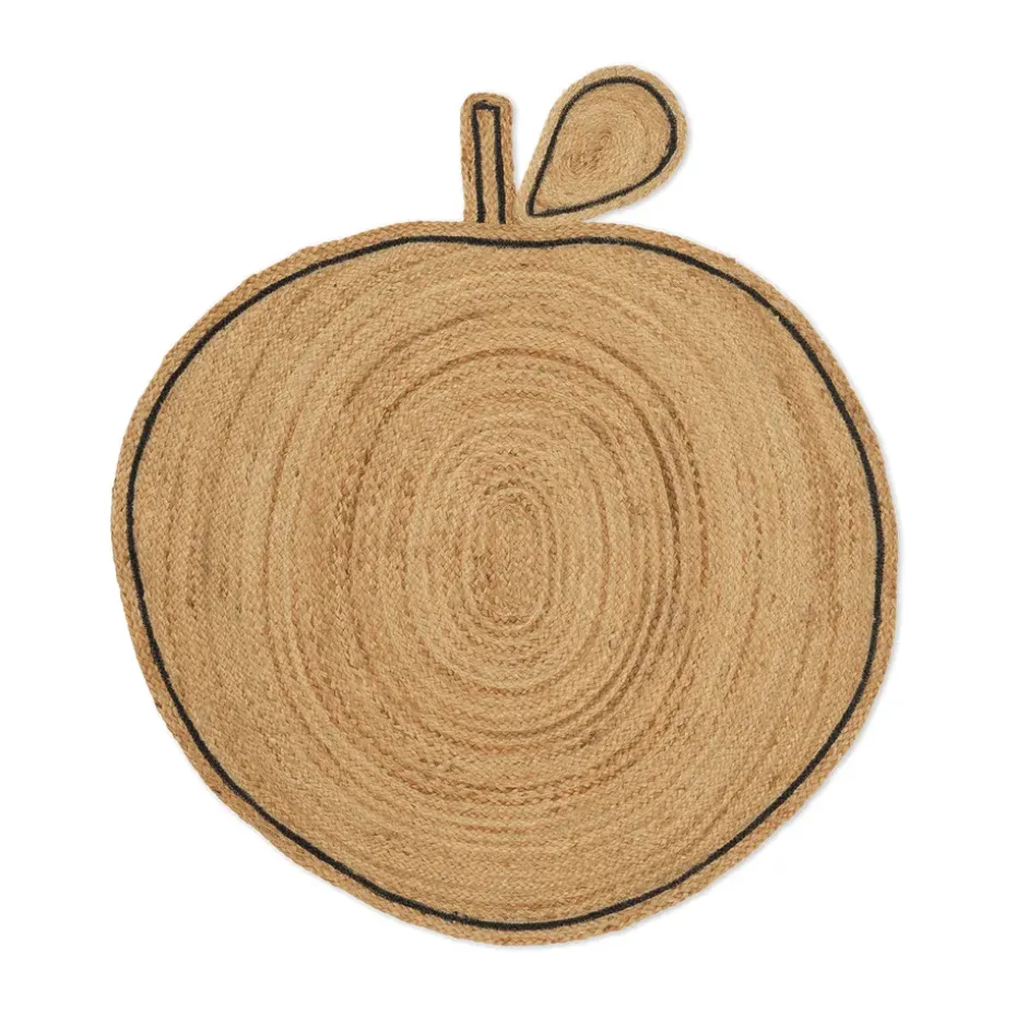 Tapis en jute Apple braided, Naturel
