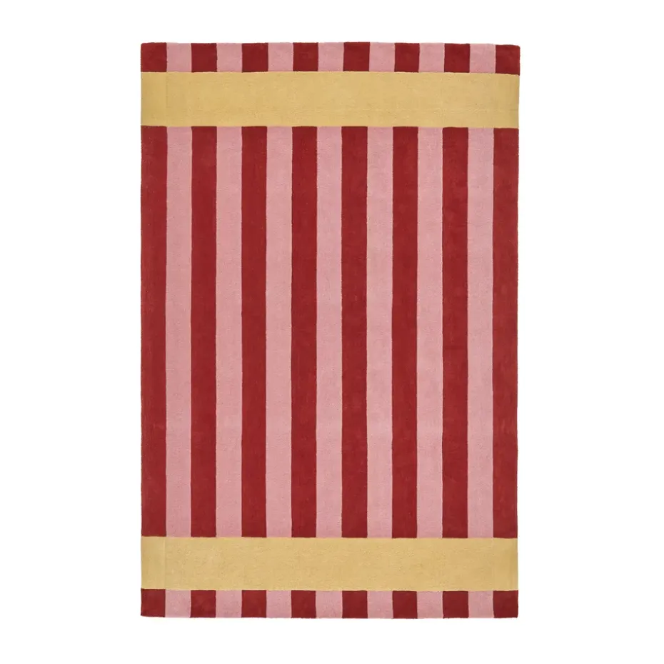 Tapis en laine Aisles, Rouge, 170x240 cm