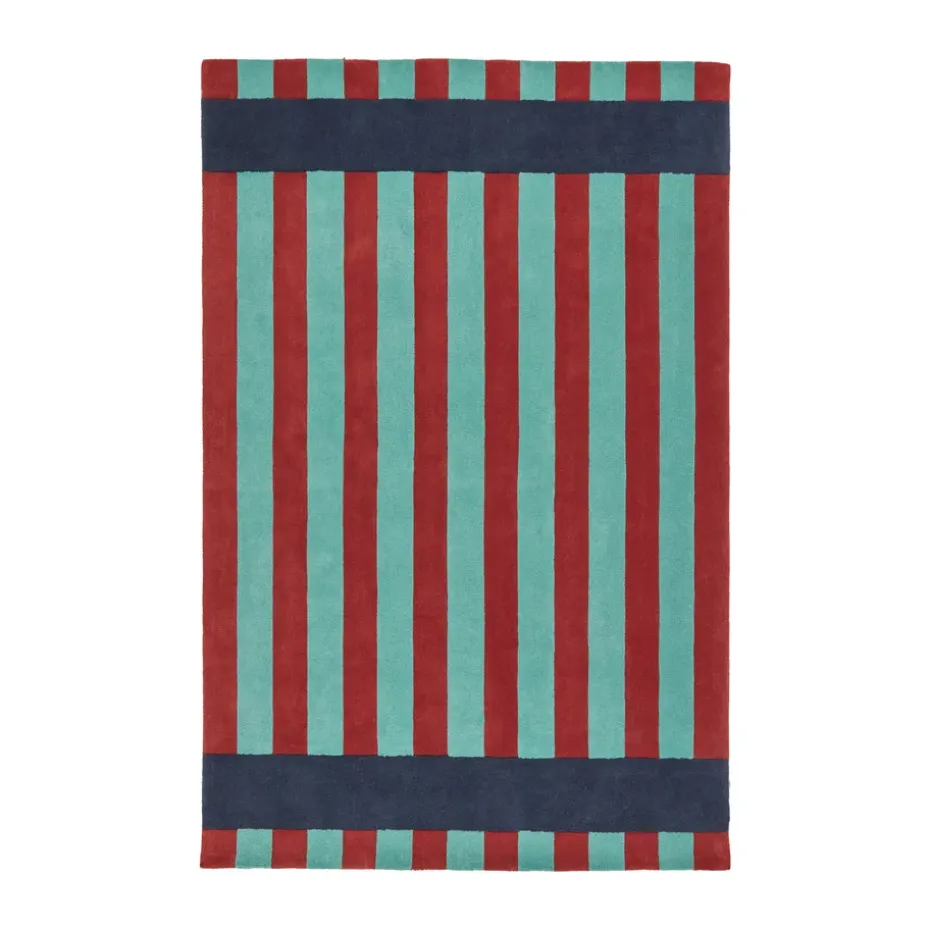 Tapis en laine Aisles, Vert, 170x240 cm