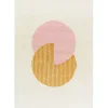 Tapis en laine Circles Rose, 200x300 cm