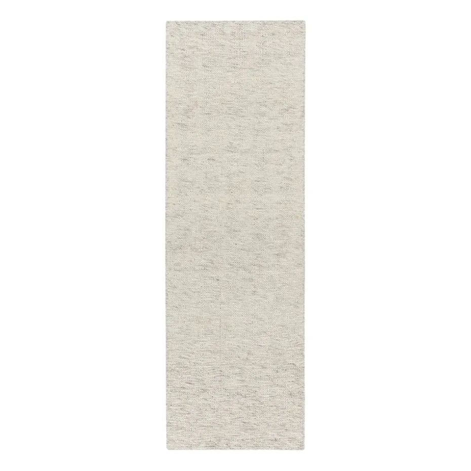 Tapis en laine Fawn blanc, 80x240 cm