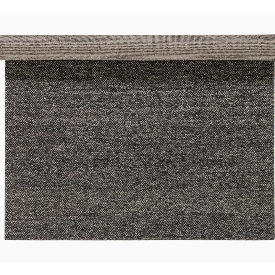 Tapis en laine Flock gris foncé, 200x300 cm