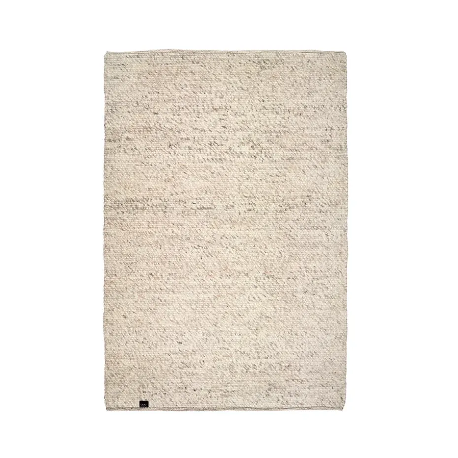 Tapis en laine Merino, beige naturel, 140x200 cm