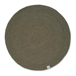 Tapis en laine Merino rond Ø240 cm, Dark green