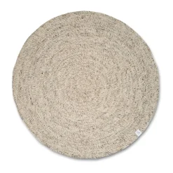 Tapis en laine Merino rond Ø240 cm, Natural beige