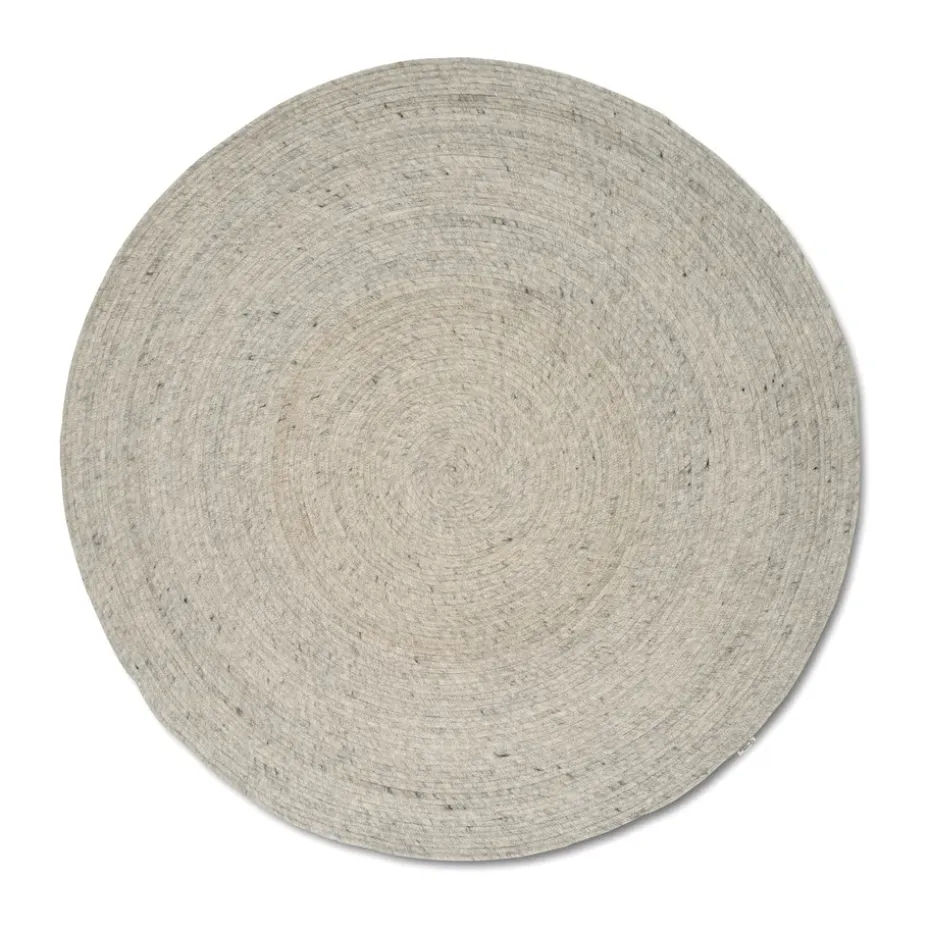 Tapis en laine Merino rond Ø240 cm, Concrete