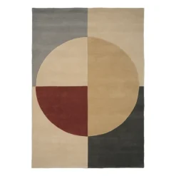 Tapis en laine Radiality, Ruby, 250x350 cm