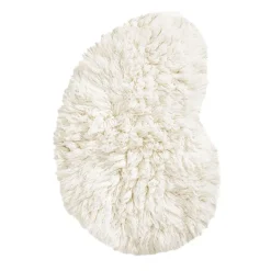 Tapis en laine Residue Shaggy, Bone White, 180x270 cm