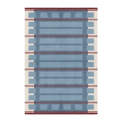 Tapis en laine Röllakan Iris, Petrol, 180x270 cm