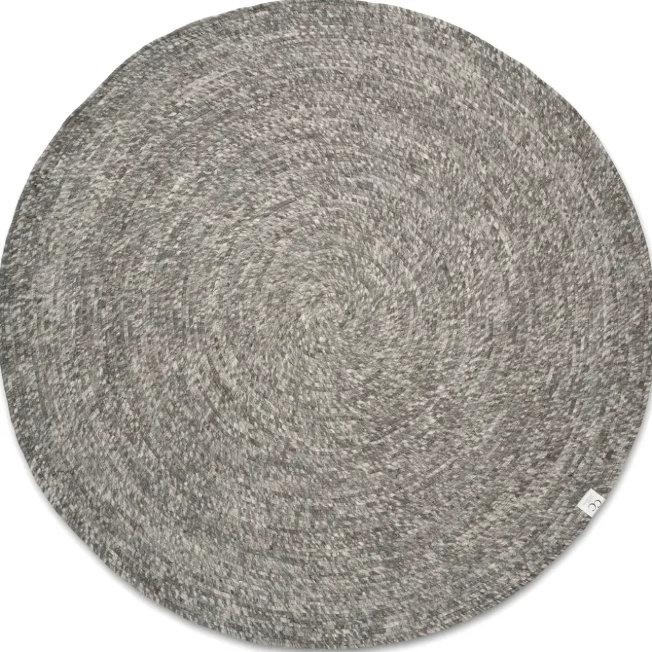 Tapis en laine rond Merino Ø160 cm, Gris