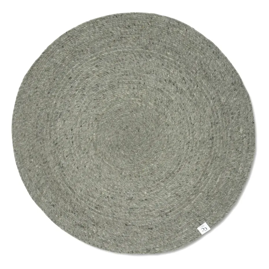 Tapis en laine rond Merino Ø160 cm, Green
