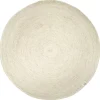 Tapis en laine rond Merino Ø160 cm, Blanc