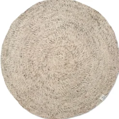 Tapis en laine rond Merino Ø200 cm, Beige