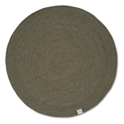 Tapis en laine rond Merino Ø200 cm, Dark green
