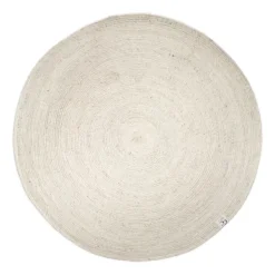 Tapis en laine rond Merino Ø200 cm, Blanc