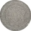 Tapis en laine rond Merino Ø200 cm, Gris