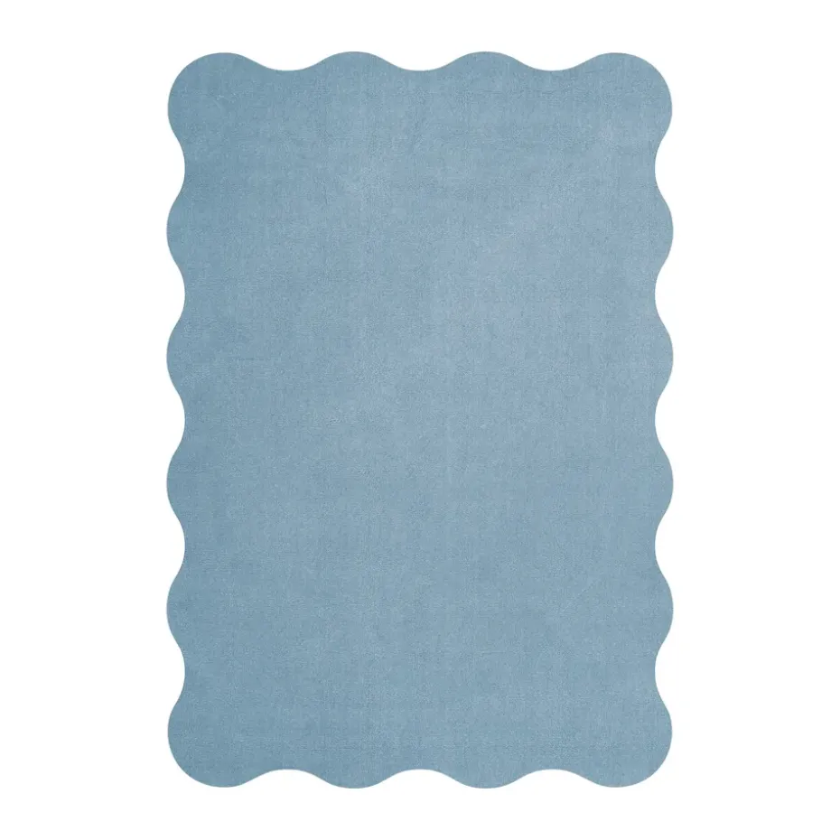 Tapis en laine Scallop 200x300 cm, Soft blue