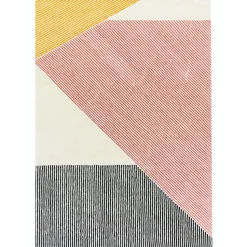 Tapis en laine Stripes Rose, 200x300 cm
