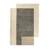 Tapis en laine Counter, Charbon-Blanc cassé, 200x300 cm