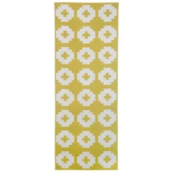Tapis Flower sun (jaune), 70x200 cm