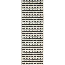 Tapis Gittan noir, 70x300 cm