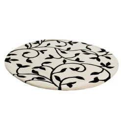 Tapis Grow blanc-noir rond, Ø140 cm