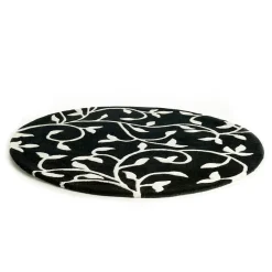 Tapis Grow noir-blanc rond, Ø140 cm