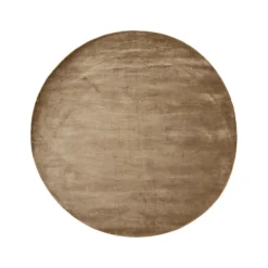 Tapis Lucens rond, mustard