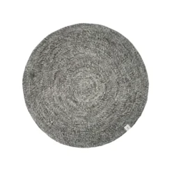Tapis Merino rond, granite, 160 cm
