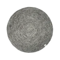 Tapis Merino rond, granite, 200 cmn