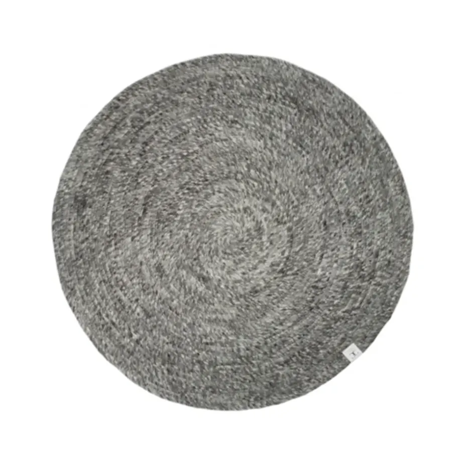 Tapis Merino rond, granite, 200 cmn