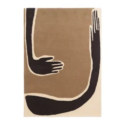 Tapis Pose, Coffee-off white, 140x200 cm