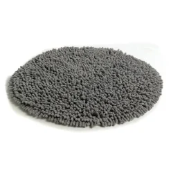 Tapis Rasta rond, gris graphite