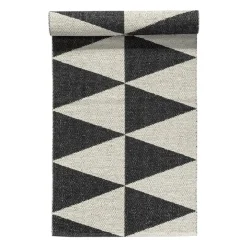 Tapis Rime noir, 70x150 cm