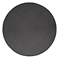 Tapis rond en sisal noir Jenny, Noir Ø250 cm
