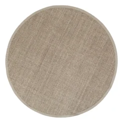 Tapis rond en sisal noir Jenny, Natural grey Ø 250 cm