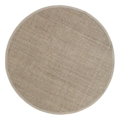Tapis rond en sisal noir Jenny, Natural grey Ø 150 cm