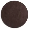 Tapis rond Row Ø200 cm, Marron foncé