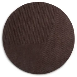Tapis rond Row Ø200 cm, Marron foncé