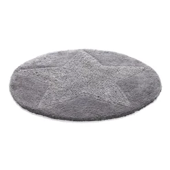 Tapis Star rond, gris graphite