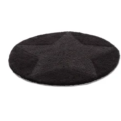Tapis Star rond, noir