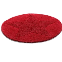 Tapis Star rond, rouge