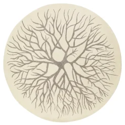 Tapis tissé à la main nid d'oiseau Ø 220 cm, White