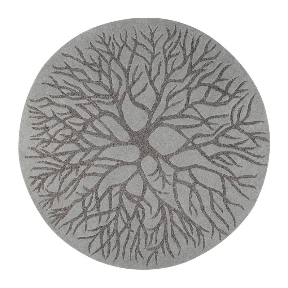 Tapis tissé à la main nid d'oiseau Ø 220 cm, MD Grey
