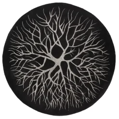 Tapis tissé à la main nid d'oiseau Ø 220 cm, Charcoal